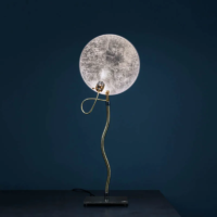 Catellani & Smith Luce D'oro Tavolo Tischleuchte Silber