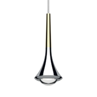 Lodes Rain LED-Pendelleuchte in Chrom Gold