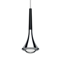 Lodes Rain LED-Pendelleuchte in Chrom schwar matt
