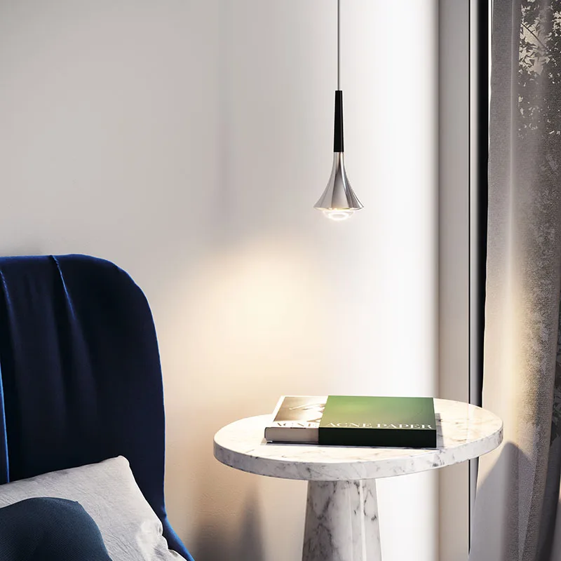 Lodes Rain LED-Pendelleuchte in Chrom – Bild 10