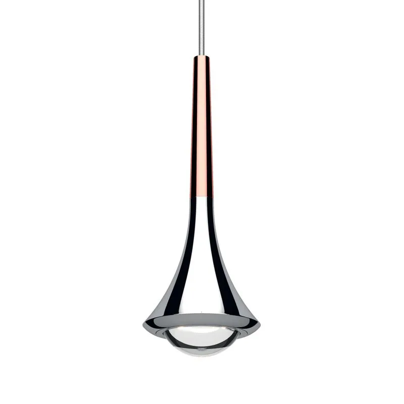 Lodes Rain LED-Pendelleuchte in Chrom rosegold