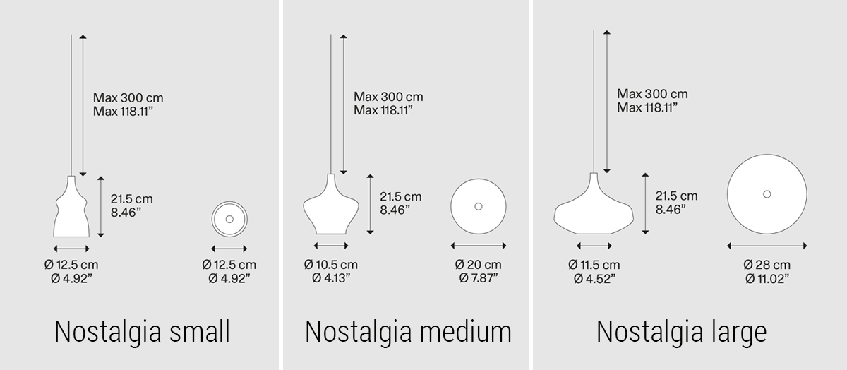 Pendelleuchte Nostalgia von Lodes Abmessungen