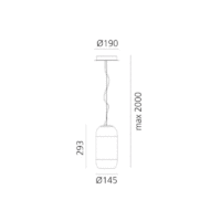 Artemide Gople Mini Pendelleuchte Abmessungen