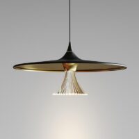 ARTEMIDE Ipno LED-Pendelleuchte schwarz/gold online bei LAMPADA kaufen