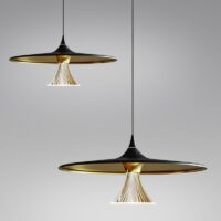 ARTEMIDE Ipno LED-Pendelleuchte schwarz-gold – Bild 3