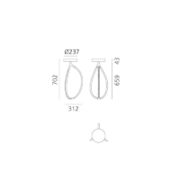 ARTEMIDE Arrival LED Deckenleuchte App Kompatibel – Bild 10