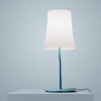 Foscarini Birdie Easy LED-Tischleuchte in der Farbausführung Hellblau