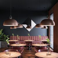 Lodes JIM Dome Pendelleuchten im Restaurant Ambiente