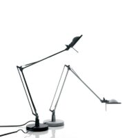 Luceplan Berenice Schreibtischleuchten D12 in Aluminium Grau und Schwarz bei LAMPADA