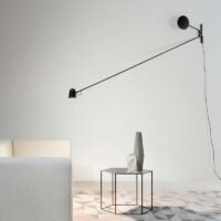 Luceplan Counterbalance Wandleuchte in der Farbe Schwarz
