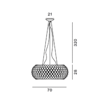 Foscarini Caboche Plus Grande Ø70 Pendelleuchte – Bild 6