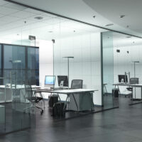 Belux kio-s Led Stehleuchten im modernen Büroambiente