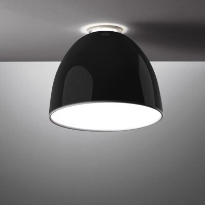 Artemide Nur Mini Gloss LED-Deckenleuchte in schwarz glänzend