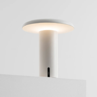 Artemide Takku Akku Tischleuchte weiss lackiert