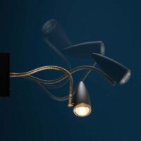 CATELLANI & SMITH CicloItalia Flex W1 Wandleuchte in weiß flexible Einstellmöglichkeiten durch beweglichen Arm