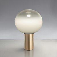 Artemide Laguna Tischleuchte in Messing sationiert