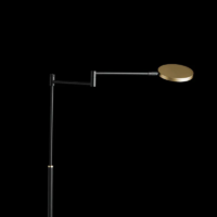 Holtkötter Plano B LED-Stehleuchte Schwarz - Eloxal Messing