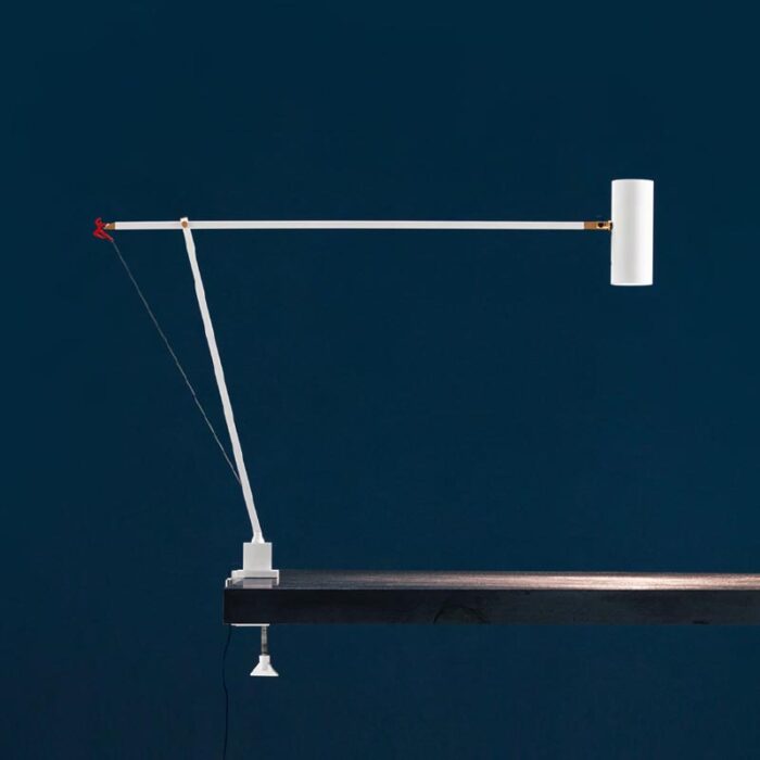 Catellani Smith Ettorino Clamp LED Tischleuchte mit Klemmfuß in weiss