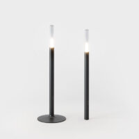 IP44 Glim Akku-Tischleuchte in Jet Black