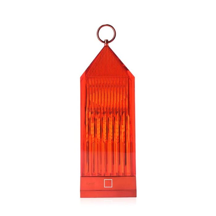 Kartell Lantern LED-Tischleuchte mit Akku Rot