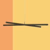 Tecnolumen LUM X LED-Pendelleuchte in rauchchrom