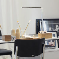 Tecnolumen LUM 50 LED-Tischleuchte chrom Schreibtischambiente