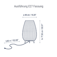 Bover Amphora 01 Outdoor Bodenleuchte 77.5 cm – Bild 8