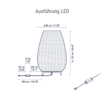 Bover Amphora 02 Outdoor Bodenleuchte 123 cm – Bild 7