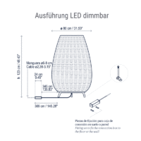 Bover Amphora 02 Outdoor Bodenleuchte 123 cm – Bild 8