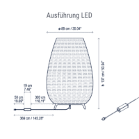 Bover Amphora 03 Outdoor Bodenleuchte 137 cm – Bild 7