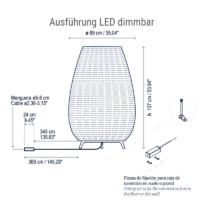 Bover Amphora 03 Outdoor Bodenleuchte 137 cm – Bild 8