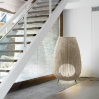 Bover Amphora 03 Outdoor Bodenleuchte 137 cm hellbeige