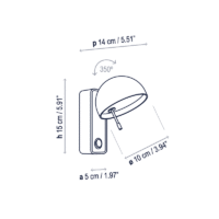 Bover Beddy A/01 LED-Wandleuchte – Bild 3
