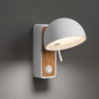 Bover Beddy A/01 LED-Wandleuchte mit Eichenholzblende