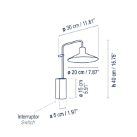 Bover Platet A/02 Wandleuchte Indoor – Bild 8