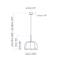 Bover Tanit S/43 LED-Pendelleuchte – Bild 4