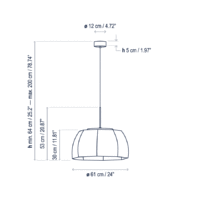 Bover Tanit S/61 LED-Pendelleuchte – Bild 3