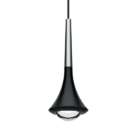 Lodes Rain LED-Pendelleuchte in Schwarz matt chrom