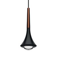 Lodes Rain LED-Pendelleuchte in Schwarz matt bronze