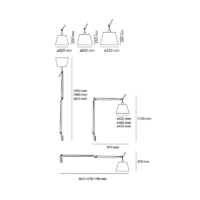 Artemide Tolomeo Mega LED Table Schwarz Tischleuchte mit Tischklemme – Bild 3