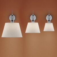 Artemide Tolomeo Parete Diffusore Wandleuchte Seiden Schirm