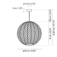 Bover Nans Sphere S/60 LED-Pendelleuchte Outdoor – Bild 3