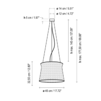 Bover Syra 45 Outdoor LED-Pendelleuchte für Innen- und Außen – Bild 6
