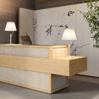 Lodes Hover LED-Tischleuchten im gewerblichen Bereich
