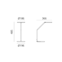 Artemide Vine Light LED-Tischleuchte Pure Integralis Abmessungen