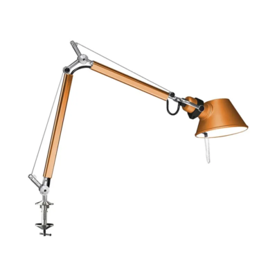 Artemide Tolomeo Micro Tischleuchte mit Tischklemme Orange