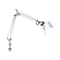 Artemide Tolomeo Micro Tischleuchte mit Tischklemme Weiß glänzend