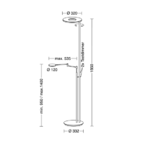 Holtkötter Nova Plano LED-Deckenfluter mit Lesearm – Bild 12