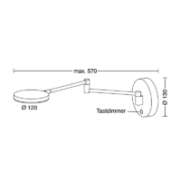 Holtkötter Plano WB LED-Wandleuchte mit Tastdimmer – Bild 6