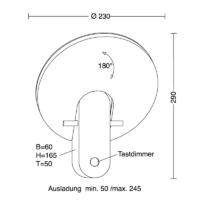 Holtkötter Supernova WD LED-Wandleuchte mit Tasdimmer – Bild 7